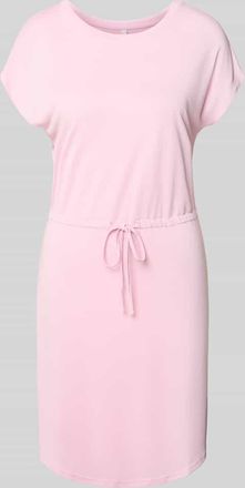 Only Tailliertes Knielanges Kleid aus Viskose-Mix Modell HANNAH in Rosa, Gr&ouml;&szlig;e XS