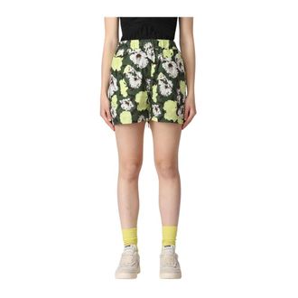 Msgm Short Shorts, female, Multicolor, 2XS, Floral Print Shorts Relaxed Fit