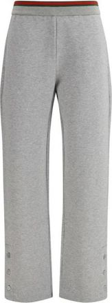Gucci Cotton Casual Pants - Dames - Wijde Broeken - Grijs - S - Katoen - Broeken
