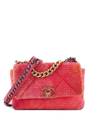 Chanel 19 Flap Bag Quilted Tweed Medium crossbody bag - Multicolour