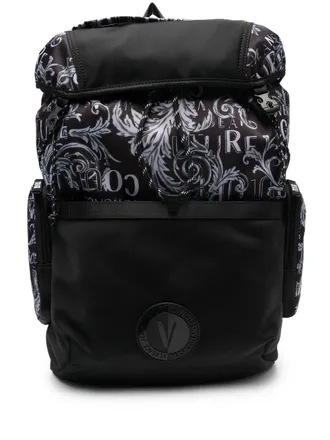 Versace Jeans Couture Rugzak met logoprint - Zwart