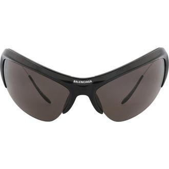Balenciaga 91mm Shield Sunglasses in Black Silver Grey at Nordstrom Rack