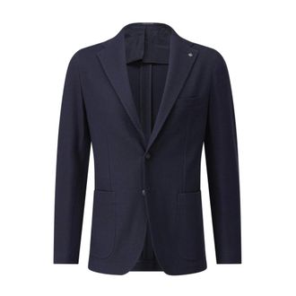 Tagliatore Jassen, Heren, Blauw, L, Katoen, Katoenen jas