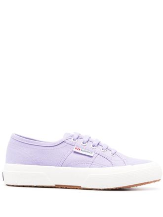 Superga logo-tag low-top sneakers - women - Cotton/Cotton/Rubber - 35.5 - Purple