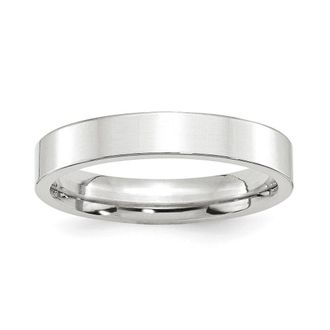 Diamond2Deal Platinum 4mm Polished Flat Wedding Band Ring