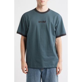 Rip Curl Liquid Trips Embroidered Ringer T-Shirt in Pine Night at Nordstrom, Size Xx-Large