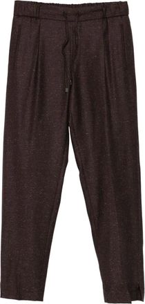 Berwich drawstring speckled trousers - Brown