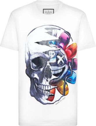 Philipp Plein T-shirt Ronde Hals - Heren - T-shirts - Wit - XL - Katoen - Tops