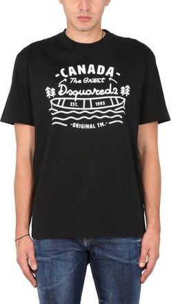 Dsquared2 Vintage Design Front Logo Print T-Shirt