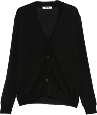 Mauro Grifoni V-neck buttoned cardigan - men - Virgin Wool - 48 - Black