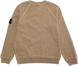 Stone Island Boys Hooded Sweatshirt Beige Cotton Hoods & Sweatshirts