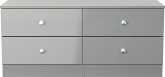 Lewis's Yarmouth 4 Drawer Bed Box in Uniform Grey & Dusk Grey - Ready Assembled - Lewiss Home | TJ Hughes