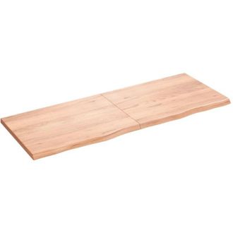 vidaXL Bathroom Countertop Light Brown 160x60x(2-4)cm Treated Solid Wood vidaXL