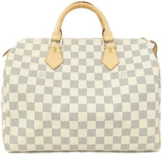 Louis Vuitton Pre-owned Speedy Damier Azur Boston Bag - Dames - Vintage Handtas - Beige - ONE Size - Vintage