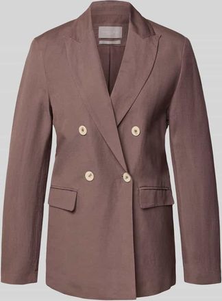 Christian Berg Regular Fit Blazer aus Leinen-Mix mit Viskose-Anteil in Mittelbraun, Gr&ouml;&szlig;e 34