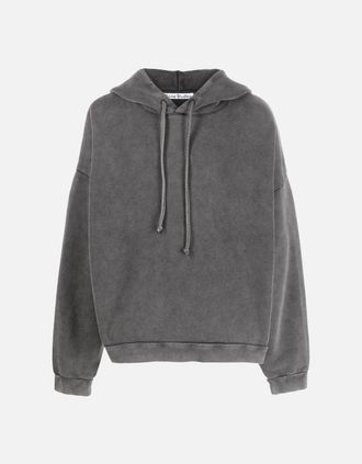 Acne Studios Mens Acne Studios Logo Patch Hoodie in Faded Black - Size: 42