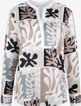 Herzen&rsquo;s Angelegenheit Lang&auml;rmelige Bluse aus Seide mit fantasievollem Print