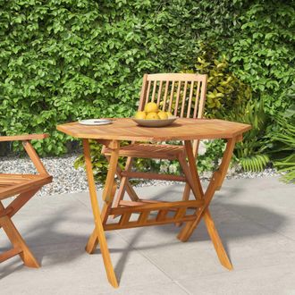 vidaXL Mesa De Jard&iacute;n Plegable Madera Maciza De Acacia 90x75 Cm Vidaxl