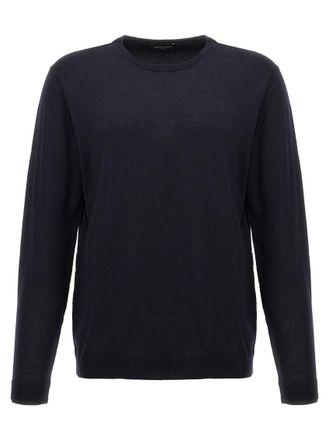 Roberto Collina Navy Blue Crew Neck Sweater