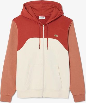 Lacoste Mens Zipped Colour Block Hoodie - Multi - Size: 44