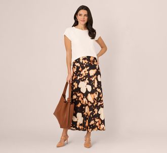 Adrianna Papell Cap Sleeve Crochet Scallop Sweater Top In Ivory