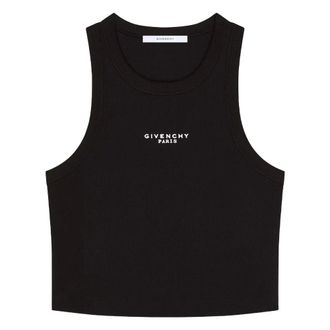 Givenchy Tops, Dames, Zwart, M, Cropped Tank Top