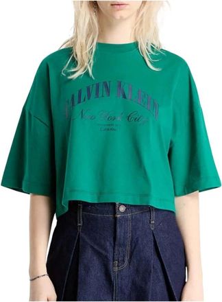 Calvin Klein Jeans Mujer, Camisetas, Verde, Talla: S