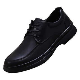 Generic Mens Dress Shoes Black Classic Lace-up Oxfords Formal Casual Business Wedding Work (Black,5.5)