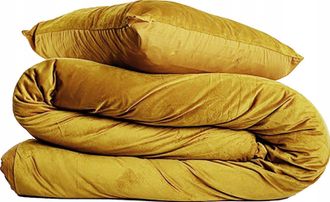 Douceur d'Int&eacute;rieur Douceur-dinterieur Colecci&oacute;n Ocre Juego De Cama Terciopelo Ocre