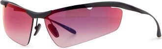 Balenciaga Silver Metal Boomerang Sunglasses
