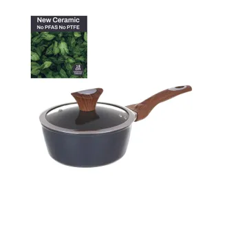 KASANOVA Casseruola un manico 18 cm con coperchio ottanio New Ceramic