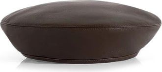 Mani&egrave;re De Voir Anya Leather Beret in Brown at Nordstrom