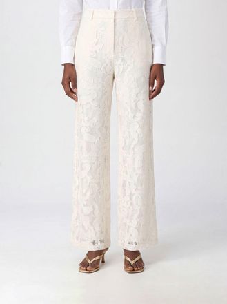 Pantaloni Torino Pantaloni wide leg a vita alta in pizzo con chiusura a scomparsa