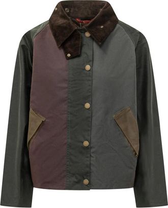 Barbour Jassen, Dames, Groen, M, Korte Patchwork Jas