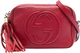 Gucci Pre-owned Cross Body Bags, female, Red, Size: ONE SIZE Pre-owned Leather Cross Body Bag