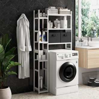 Vicco Estante Para Inodoro Bilbao, Blanco, 78.5 X 163 Cm Con 2 Cajones Para Vell&oacute;n, Vicco