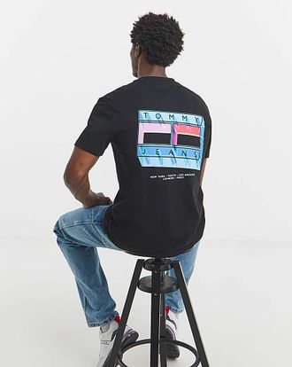 Tommy Jeans DNA Flag T-Shirt - Black