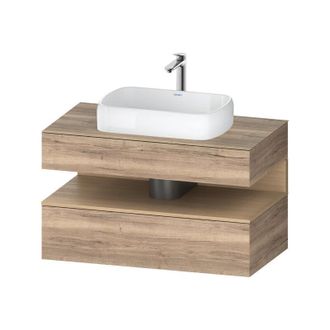 Duravit Duravit - Qatego Consola Mueble Bajo Lavabo, 1 Extra&iacute;ble, 1 Caj&oacute;n