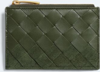 Bottega Veneta Portacarte Intrecciato con zip - Verde - Donna - U