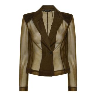Bruuns Bazaar DrymoBBLotuz Blazer - Dames - Jassen - Groen - Maat: 2XL Leer