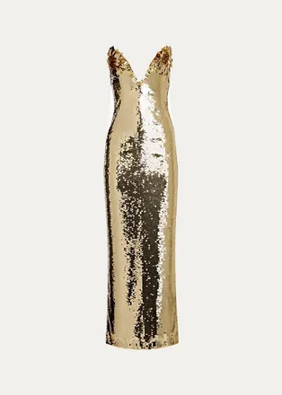 Retrof&ecirc;te Amulet Sequined Midi Dress