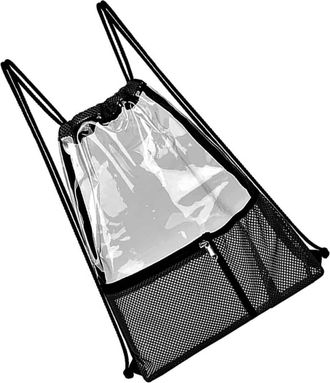 UPKOCH Waterproof Portable Drawstring Backpack Sports Bag Travel Beach Gym Sack with Storage for Outdoor Activities