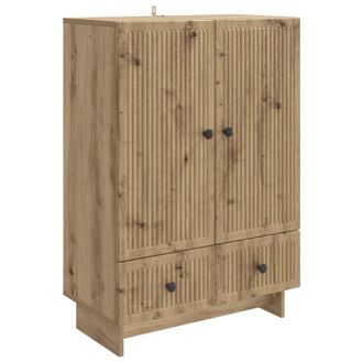 vidaXL Aparador Roble Artisan 66 X 34,5 X 95 Cm Madera De Ingenier&iacute;a Vidaxl