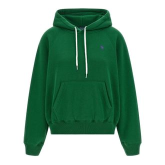 Polo Ralph Lauren RL Fleece Hoodie - Dames - Hoodies - Groen - M - Katoen - Hoodies & sweatvesten
