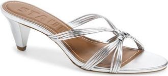 Staud Carrie Strappy Slide Sandal in Silver at Nordstrom, Size 39.5