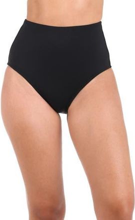La Blanca Luxe Ultra High Waist Compression Swim Bottoms in Black at Nordstrom Rack, Size 10
