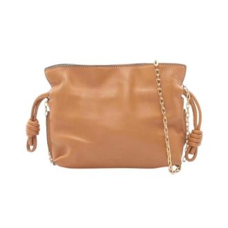 Loewe Pre-owned Mini Bags, female, Brown, Size: ONE SIZE Pre-owned Mini Leather Clutch