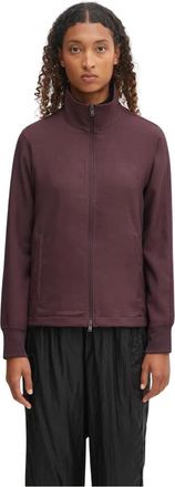 Yohji Yamamoto Shamar Track Top - Dames - Vesten met rits - Paars - XS - Polyester - Hoodies & sweatvesten