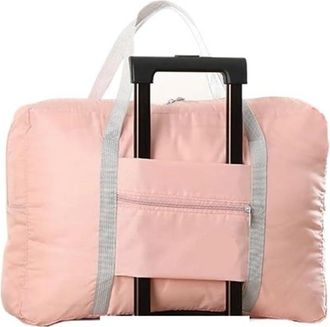 Generic Foldable Travel Duffel Bag,Compatible For Airlines Carry on Women and Lightweight Large Capacity Sports Weekend Overnigh(Pink)