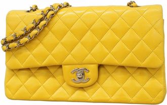 Chanel Quilted Yellow Timeless Bag Size M